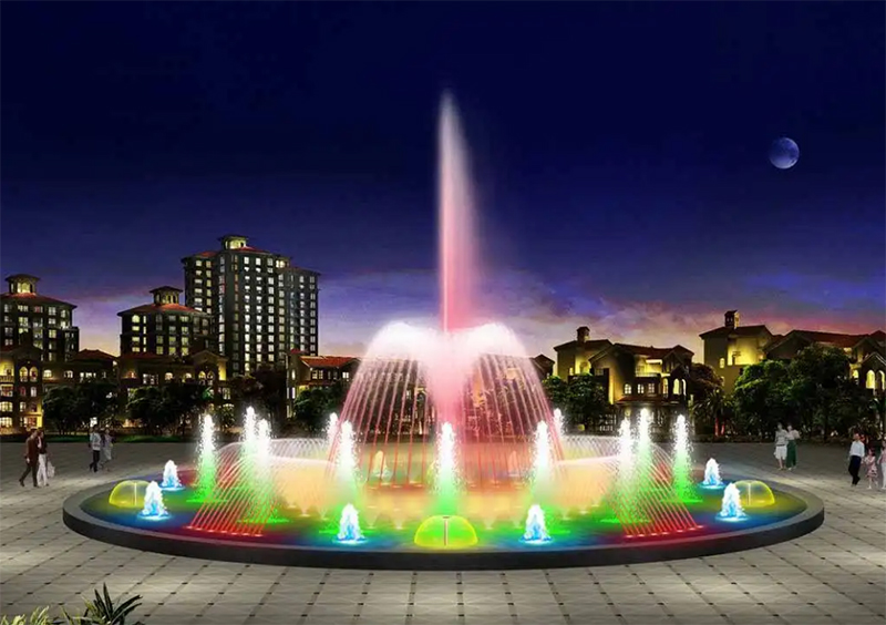 原型广场水池喷泉